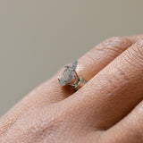 1.19CT Salt and Pepper Rose Cut Shield Diamond 9.36x8.12mm