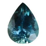 1.54ct Montana Pear Sapphire and Diamond Halo Ring in 14k Yellow Gold