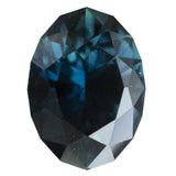 1.54ct Australian Deep Royal Blue Sapphire and Diamond Halo Ring in 14k Yellow Gold