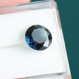 1.90CT ROUND AUSTRALIAN SAPPHIRE, DEEP DEEP ROYAL BLUE, 7.76MM. UNHEATED.