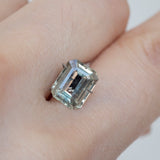 1.98CT EMERALD CUT MONTANA SAPPHIRE, COLOR CHANGE PEACHY PURPLE, UNHEATED, 8.24X6.63MM