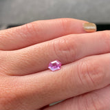 0.70CT ELONGATED HEXAGON MADAGASCAR SAPPHIRE, PINK, 6.8X4.85MM