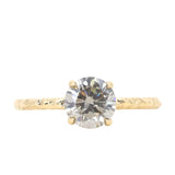 1.25ct Round Grey Diamond Evergreen Solitaire in 18k Yellow Gold