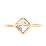 1.33ct Asscher cut Diamond in 14k Yellow Gold Contemporary Bezel Setting