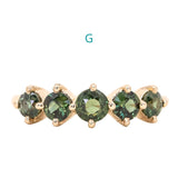 Five Stone Sapphire Bands in 14K and 18k Yellow Gold