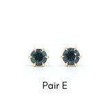 4.5-5mm Sapphire stud earrings in White, Yellow and Rose Gold