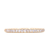 Straight Diamond Wedding Band - French Set Diamond Women's Wedding Band