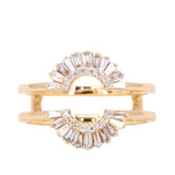 Sunrise- Double Diamond Ring Jacket in Recycled 14k Gold