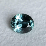 2.11ct Oval Color Shifting Madagascar Sapphire and Diamond Three Stone Ring in 14k Yellow Gold gemstone only