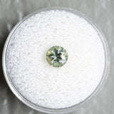 1.09CT ROUND BRILLIANT SONGEA SAPPHIRE, COLOR SHIFTING SOFT GREEN TO CHAMPAGNE, 6.00X4.20M, UNHEATED