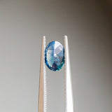 0.87CT OVAL NIGERIAN SAPPHIRE, DEEP TEAL BLUE, 6.94X5.03X3.12MM, UNTREATED