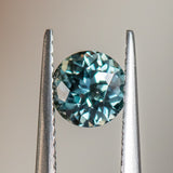 1.10CT Round Tanzania Sapphire, Color Changing Teal to Green Grey, 6.00x4.14MM, UNHEATED