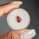 1.75CT Pear Mozambique Sapphire, Rust Copper, 9.40x6.10x4.20MM, UNHEATED