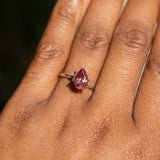 1.75CT Pear Mozambique Sapphire, Rust Copper, 9.40x6.10x4.20MM, UNHEATED