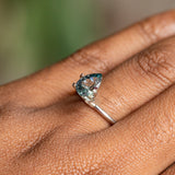 1.50CT Pear Mozambique Sapphire, Coloring Changing Minty Green to Teal Blue Grey, 8.60x6.20x398MM, UNHEATED