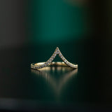 Vertical Diamond Wedding Band in Recycled 14k Gold