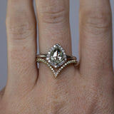 Vertical Diamond Wedding Band in Recycled 14k Gold