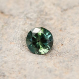 1.10CT ROUND NIGERIAN SAPPHIRE, DEEP TEAL BLUE GREEN, 6.23X3.83MM, UNTREATED