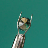 1.10CT ROUND NIGERIAN SAPPHIRE, DEEP TEAL BLUE GREEN, 6.23X3.83MM, UNTREATED