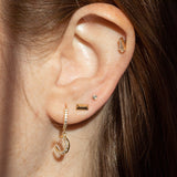 0.04ctw Mini Round Bezel Diamond Stud Earrings in Solid Gold