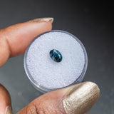 0.89CT OVAL NIGERIAN SAPPHIRE, DEEP OCEAL BLUE, 6.96X4.93MM, UNTREATED