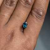 0.89CT OVAL NIGERIAN SAPPHIRE, DEEP OCEAL BLUE, 6.96X4.93MM, UNTREATED