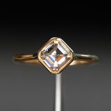1.33ct Asscher cut Diamond in 14k Yellow Gold Contemporary Bezel Setting