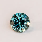 2.35CT ROUND PRECISION CUT MONTANA SAPPHIRE, TEAL BLUE, 7.90X5.22MM