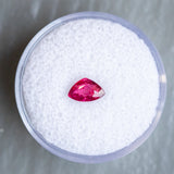 1.11CT TRILLION FANCY RUBY, DEEP RED PINK, 7.37X4.78X3.99MM, UNHEATED