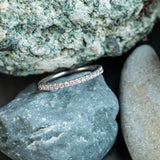 Straight Diamond Wedding Band Pavé Set Diamond Women's Wedding Band