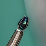 0.78CT PEAR AFRICAN SAPPHIRE, OCEAN BLUE, 7.5X5X3.1MM, HEATED