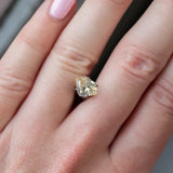 2.34CT SHIELD CUT SAPPHIRE, PARTI WHITE AND YELLOW, 8.34X6.65X5.62MM, UNTREATED