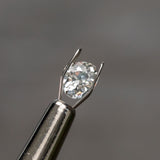 0.94CT MODIFIED PEAR TRILLION MADAGASCAR SAPPHIRE, WHITE, 5.6MM X 6.3MM