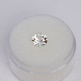 1.14CT ROUND BRILLIANT SIR LAKAN SAPPHIRE, WHITE GREY, 6.2MM