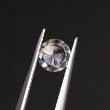 1.14CT ROUND BRILLIANT SIR LAKAN SAPPHIRE, WHITE GREY, 6.2MM