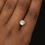 1.14CT ROUND BRILLIANT SIR LAKAN SAPPHIRE, WHITE GREY, 6.2MM