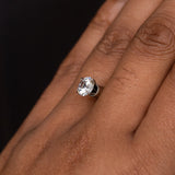 1.14CT ROUND BRILLIANT SIR LAKAN SAPPHIRE, WHITE GREY, 6.2MM