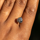 1.78CT ROSECUT FAT PEAR SALT AND PEPPER DIAMOND, CLEAR WITH EARTHY INCLUSIONS, 8.64X8.45X3.06MM