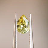 0.69CT PEAR MONTANA SAPPHIRE, PARTI LEMON LIME, 6.91X4.95X3.52MM