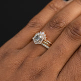 Straight Diamond Wedding Band - French Set Diamond Women's Wedding Band