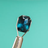 3.48CT MADAGASCAR RADIANT CUT SAPPHIRE, DEEP OCEAN BLUE, 9.90X7.67X4.85MM