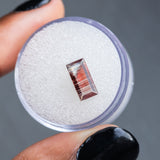 0.93CT Baguette Sunstone, Cranberry Red, 9.99x4.95x2.35MM