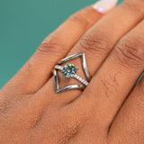 Hills and Valleys- Pointed Ring Jacket in Solid Recycled 14k Gold