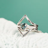 Hills and Valleys- Pointed Ring Jacket in Solid Recycled 14k Gold