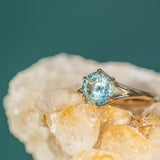 1.25ct Oval Sunstone Asymmetrical Evergreen Cluster Ring In 14k Yellow Gold