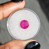 1.86CT Round Sapphire, Bright Fuschia Pink, 7x3.29MM
