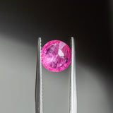 1.86CT Round Sapphire, Bright Fuschia Pink, 7x3.29MM