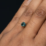 1.04CT ROUND AUSTRALIAN SAPPHIRE, BLUE TEAL GREEN, 5.80X3.60MM HEATED