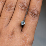 0.74CT Kite Montana Sapphire, Grey Denim Blue, 8.11x6.21x2.97MM, UNHEATED