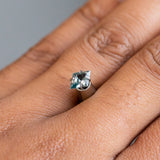 0.74CT Kite Montana Sapphire, Grey Denim Blue, 8.11x6.21x2.97MM, UNHEATED